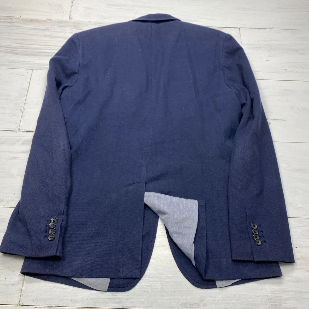 Banana Republic Blazer Mens 40 Blue Tailored Fit Knit Sport Coat Jacket